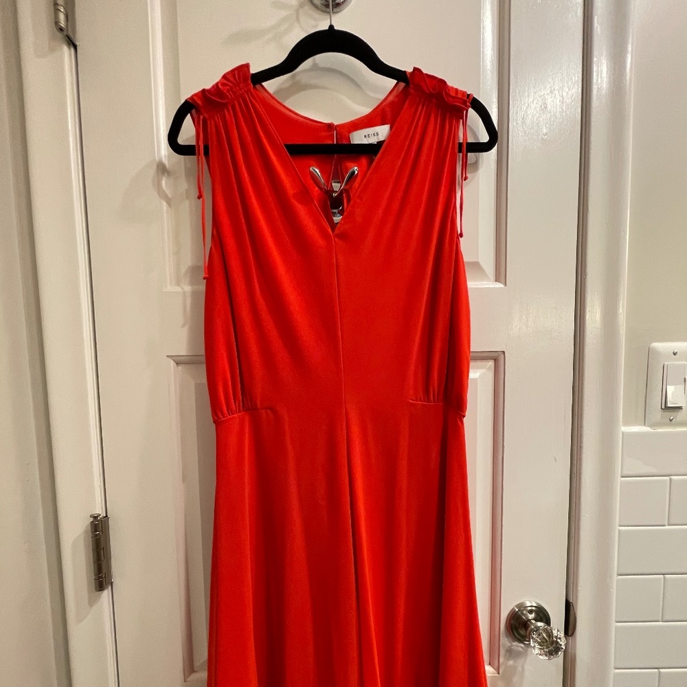 Fire engine red dress